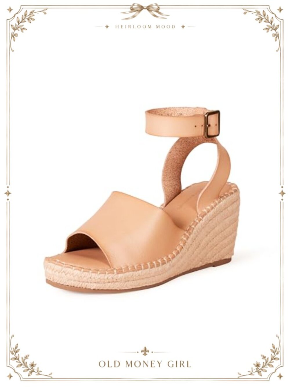 Womens Espadrille Wedge Platform Sandals Faux Leather Memory Foam